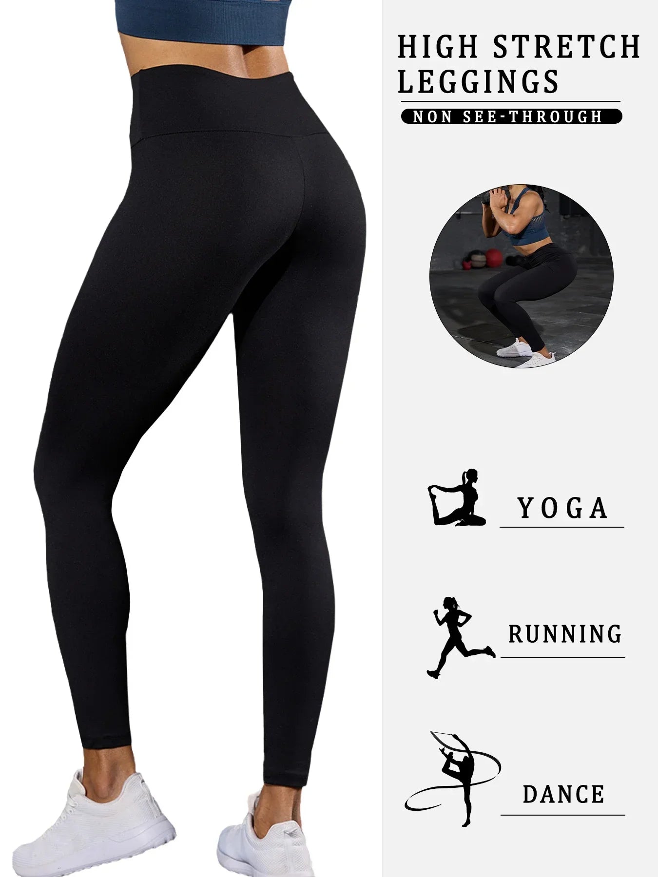 3 Pack Women's Super Soft Leggings High Waisted Tummy Control No See Through Workout Yoga Running Athletic Push Up Gym  Leggings