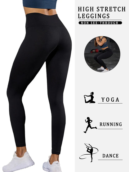 3 Pack Women's Super Soft Leggings High Waisted Tummy Control No See Through Workout Yoga Running Athletic Push Up Gym  Leggings