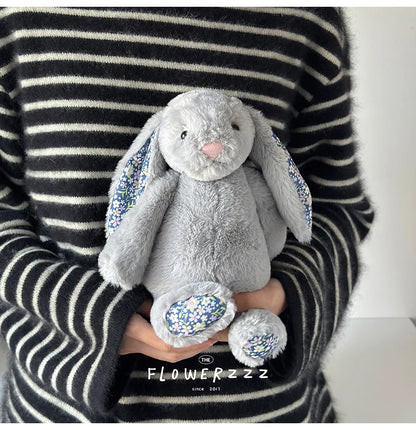 30cm ボニーラビット 花耳ぬいぐるみ 漫画ぬいぐるみ ウサギ人形 子供部屋装飾 おもちゃ 柔らかい 女の子への誕生日プレゼント