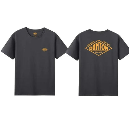 Summer Japan Style Pure Cotton T-shirt for Men Women Couple Look Ins French Style T Shirt Trendy Front Rear Letter Print Tees
