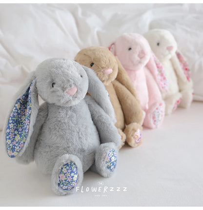 30cm ボニーラビット 花耳ぬいぐるみ 漫画ぬいぐるみ ウサギ人形 子供部屋装飾 おもちゃ 柔らかい 女の子への誕生日プレゼント