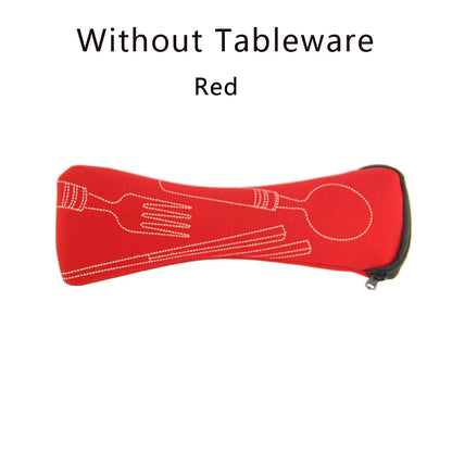 Portable Tableware Bag Cutlery Storage Bag Travel Packaging Storage Box Picnic Fork Spoon Knife Pouch Bag (Without Tableware)