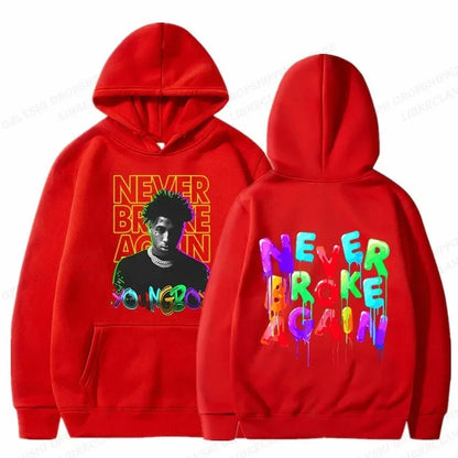 Rapper YoungBoy Hoodie Men Fashion Hoodie Never Broke Again Hoodies Sweatshirt Women Sweats Letter Pullovers Clothes Boy Coa