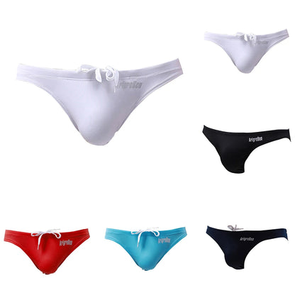 Bikini For Men Big Pouch soft Briefs Sexy Underwear Color Swim Trunks Hombre  Quick Dry Breathable Elastic Breathable Underpants