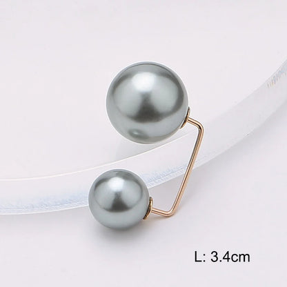 Lapel Pin Women Simulated-Pearl Pendant Pins Crystal Rhinestone Brooch For Woman Scarf Buckle Clips Hat Clothes Multipurpose Pin