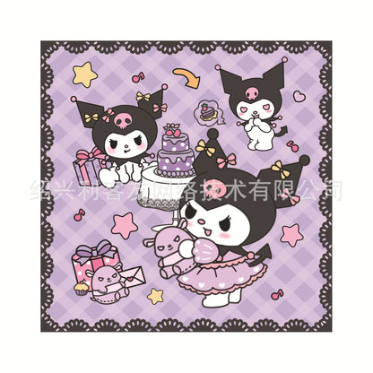 Kuromi Theme Birthday Party Decoration Kid Shower Sanrio Girl Tableware Supplies Tablecloth Number Balloon Cake Topper Gift