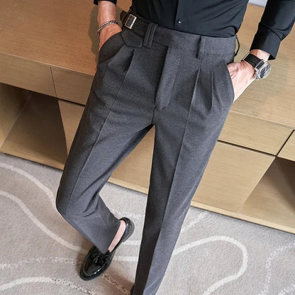 Men's Suit Pants, Fashion Slim Dress Trousers ,White Black Blue Green Pantalones Hombre Fall/Winter Male Pant, 2025 New