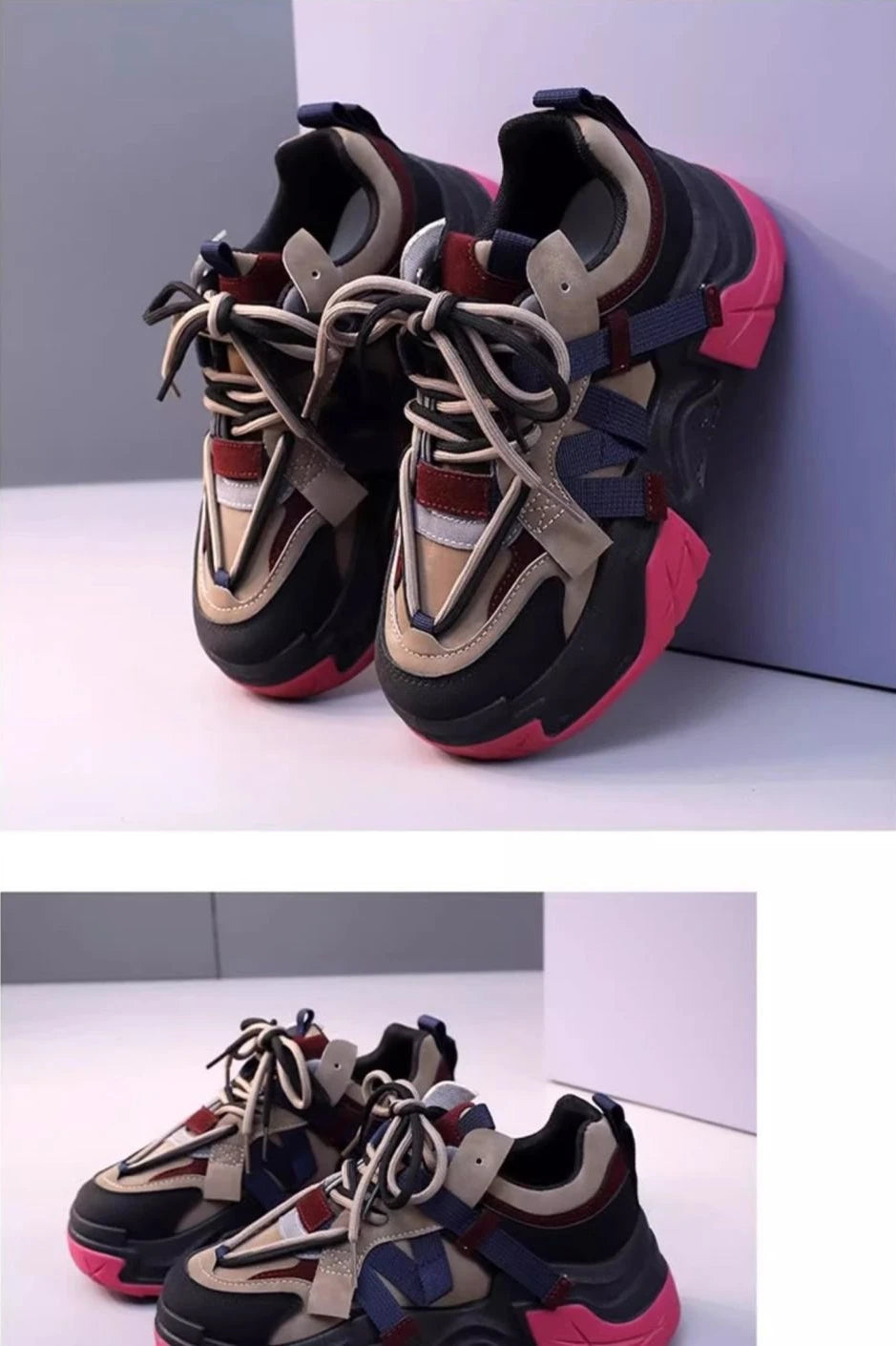 Sneakers Woman Footwear High on Platform Athletic Sports Spring Autumn Shoes for Women Trends 2024 Deals Korean New Casual Light