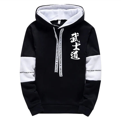 2025 New Arrival Men's Tracksuit 2 Piece Set Japan Bushido Print Hoodies Sweatpants All Season Daily Casual Sporty Jogging Suit