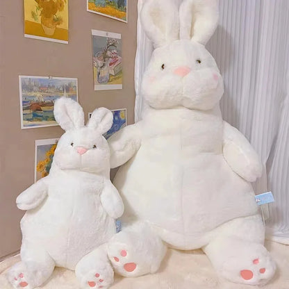 巨大な怠け者のウサギの人形 柔らかいぬいぐるみ かわいい白いウサギの動物のおもちゃ 赤ちゃんの睡眠枕 クッション 子供 女の子 誕生日プレゼント かわいい装飾