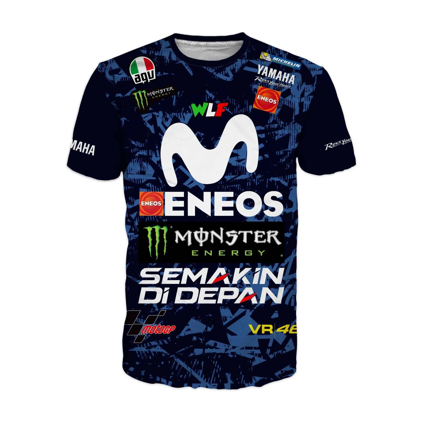 2025 Men's And Women's New Yamaha Motorcycle Racing Suit Short Sleeved T-Shirt O-Neck Breathable Quick Drying Sports Jersey