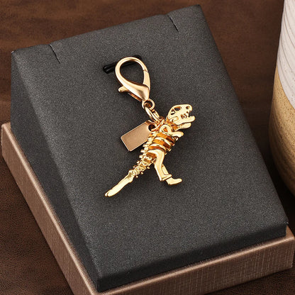 Fashion Bear Cherry Letter C Flower Keychains For Women Metal Y2K Exquisite Bag Pendant Car Key Ring Jewelry Gift Accessories