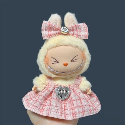 17cm用Labubu V1 V2 V3ぬいぐるみスカート - DIY服アクセサリーにぴったりのかわいいスカートセットギフト