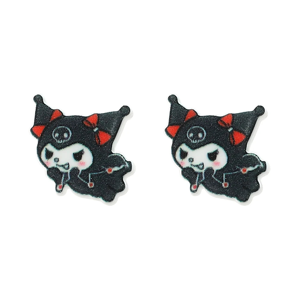 Sanrio Kuromi My Melody Earrings Cute Sweet Exquisite Earrings Campus Girls Jewelry Accessories Gifts