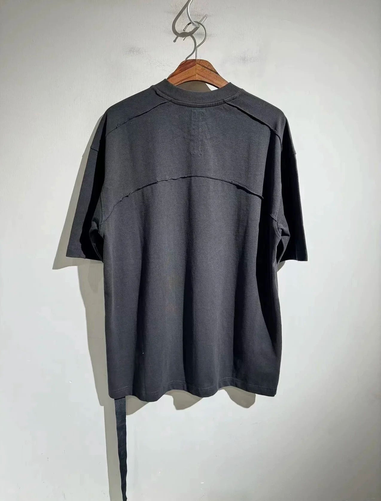 RO deconstruction splicing cut solid color short sleeved T-shirt Men Women High Quality Short Sleeve T Shirt Top Tees