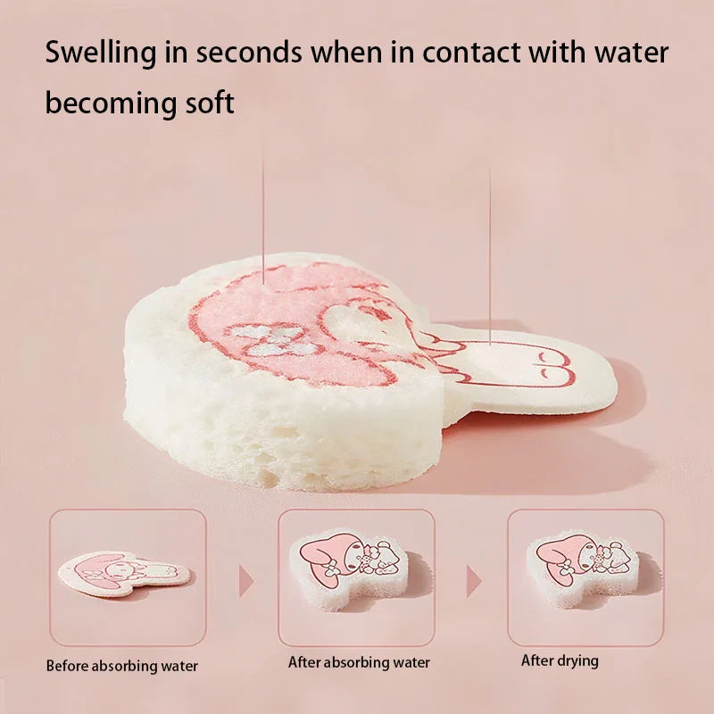 Sanrio Sponge Dishwashing Cleaning Japanese Cartoon Hello Kitty Dish and Chopstick Cleaning Sponge Blocks Kitchen Supplies