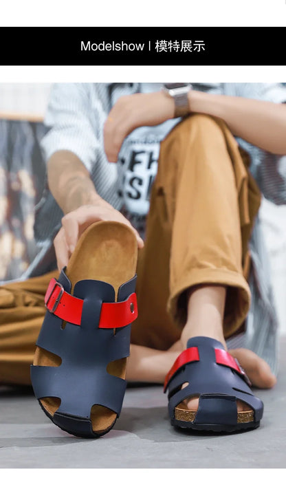 Fashion designer sandals for men-High quality beach shoes comfy non-slip slides luxury slippers free shipping
