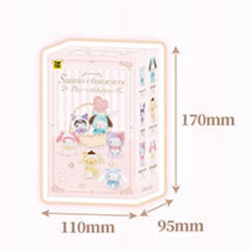 Toptoy Genuine Sanrio Family Cute Cat Series Hello Kitty Kuromi Melody Cinnamoroll Pompompompompurin Anime Blind Box Toy Gift