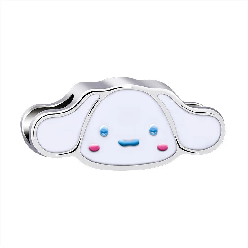 Sanrio Hello Kitty Melody Charming Cartoon Dripping Oil Beads Fit Original Pandora Bracelets Colorful DIY Jewelry Accessories