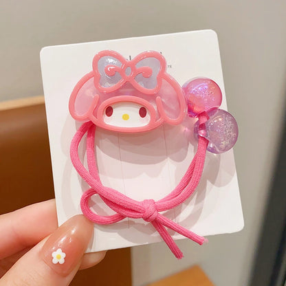 Children's Kuromi My Melody Rubber Band Hair Kawaii Baby Braid Hair Band Girls Headband High Elasticity And Durability