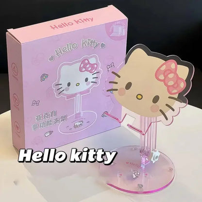 Hello Kitty Multi Angle Adjustable Phone Stand Foldable Desktop Holder Compatible Smartphone Tablet Ipad for Bed Sofa Watching