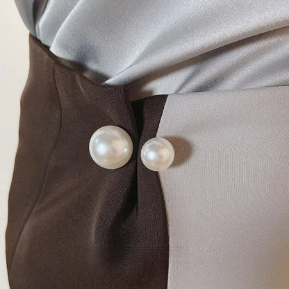 1/12Pcs Pearl Non-slip Safety Pins Dress Brooch Decoration Dress Waist Fastening Pins Collar Adjustment Scarf Buckle Jewelry