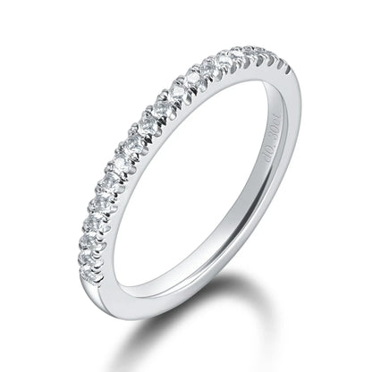 1.4mm Moissanite Wedding Band for Women S925 Sterling Silver Moissanite Rings D Color VVS1 Lab Diamond Ring Fine Jewelry Gift