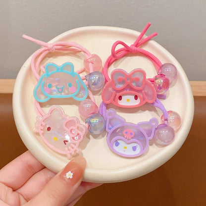 Children's Kuromi My Melody Rubber Band Hair Kawaii Baby Braid Hair Band Girls Headband High Elasticity And Durability