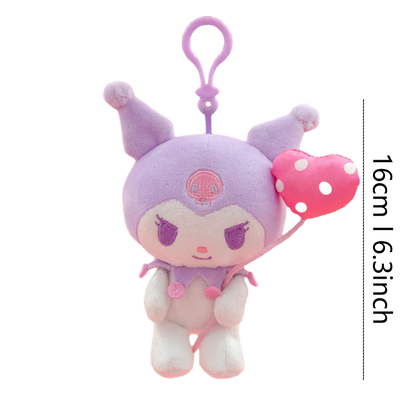 Sanrio Hello Kitty Kuromi Melody Stuffed Toys Pendant Cute Plush Toys Kawaii Keyring Anime Keychain Birthday Gift Party Treats