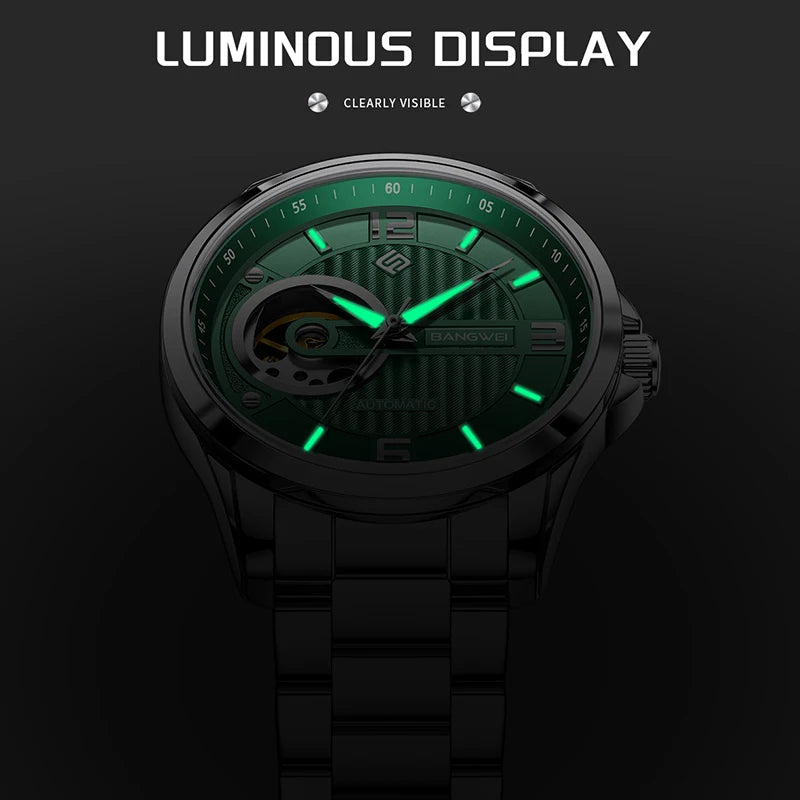 BANGWEI 2025 New Automatic Watches For Men Fashion LIGE Mechanical Mens Watch Waterproof Tourbillon Wristwatches Reloj Hombre