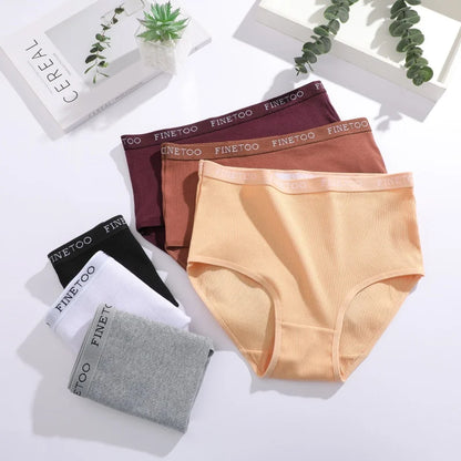 Women's Seamless Cotton Briefs Women Plus Size Panties Solid Color Breathable Underwear Female Low Waist Soft Lingerie S-XXL
