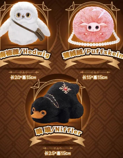 Original Fondjoy  Harry Potter Fantastic Beasts Soft Vinyl Series Blind Box Niffler Hedwig Plush Gift Doll Ornament Gift
