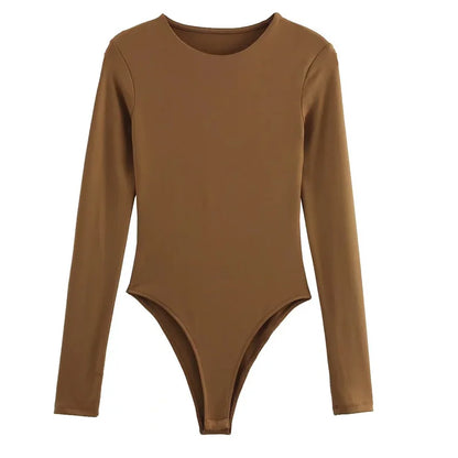 TRAF Woman 2025 Bodysuits Long Sleeve Black Body For Women Spring Summer Slimming Bodysuit Lingerie One Piece Thong Bodysuit