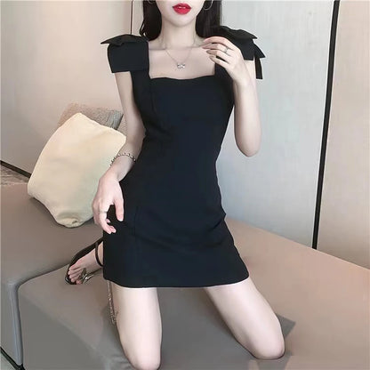 Vintage French Style Women's Sleeveless One-Piece Party Dress Spaghetti Straps Elegant Gown for Special Occasions Fashionable