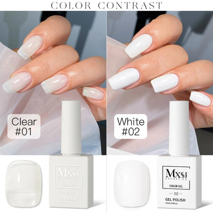 Mxsi 15ml ジェルネイルポリッシュ ネオンブラウン ロイヤルブルー レッドグリーン パスタルヌード ネイルアートワニス ジェルラッカー トップコート UVジェルネイル 未セット