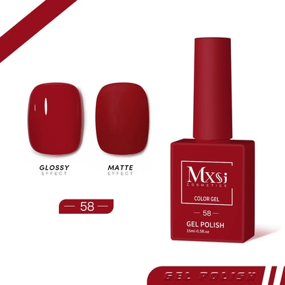 Mxsi 15ml ジェルネイルポリッシュ ネオンブラウン ロイヤルブルー レッドグリーン パスタルヌード ネイルアートワニス ジェルラッカー トップコート UVジェルネイル 未セット