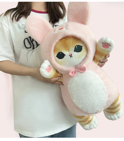 Genuine Mofusand Shark Cat Cute Panda Bunny Plush Toy Cartoon Pillow Hug Pillow Room Decoration Birthday Present Kawaii Gift