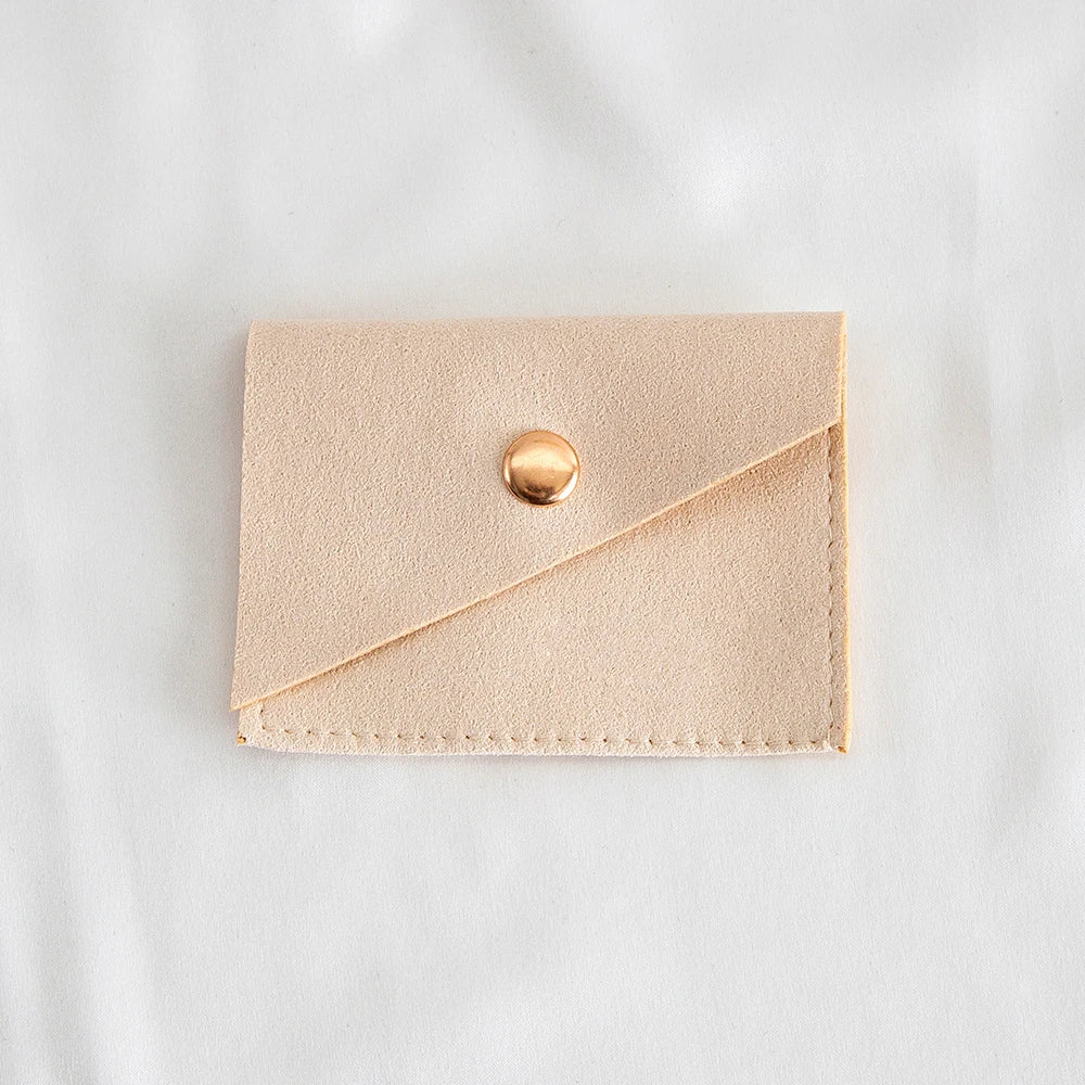 100Pcs Luxury Dark Green Microfiber Gold Snap Bag Envelope Button Purse Pouch For Ring Earrings Headset Coin Soap Gift Organizer