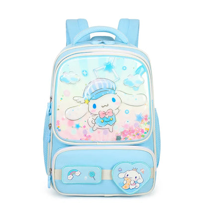 Kuromi Cute Kids Backpack Large Capacity School Bag for Boys Girls Grade 3-4 Cartoon Cosplay Accessories