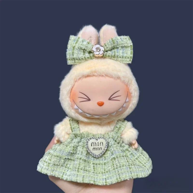 17cm用Labubu V1 V2 V3ぬいぐるみスカート - DIY服アクセサリーにぴったりのかわいいスカートセットギフト