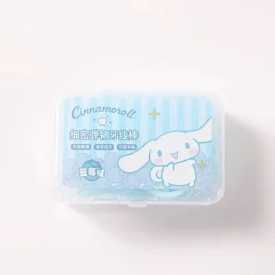 Miniso Melody Dental Floss Are Fine Elastic Have A Cute Fruity Flavor Kuromi Round Floss Boxes Are Portable for Teeth Cleaning