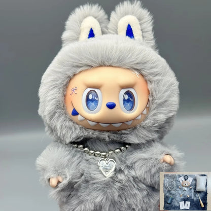 For Labubu Full Set Of Doll-Making Material Kits Diy Handmade Doll Pendant Desktop Ornaments Dolls Accessories Only Material Kit