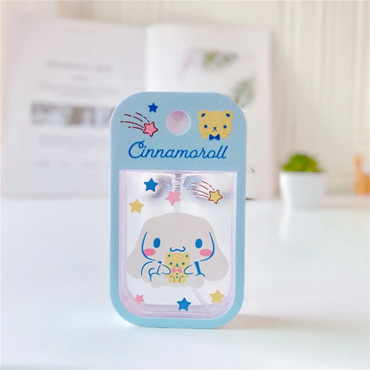 50ml Sanrio Portable Spray Bottle Hello Kitty Melody Refillable Hand Sanitizer Alcohol Bottles Travel Sub-bottling Kids Gifts