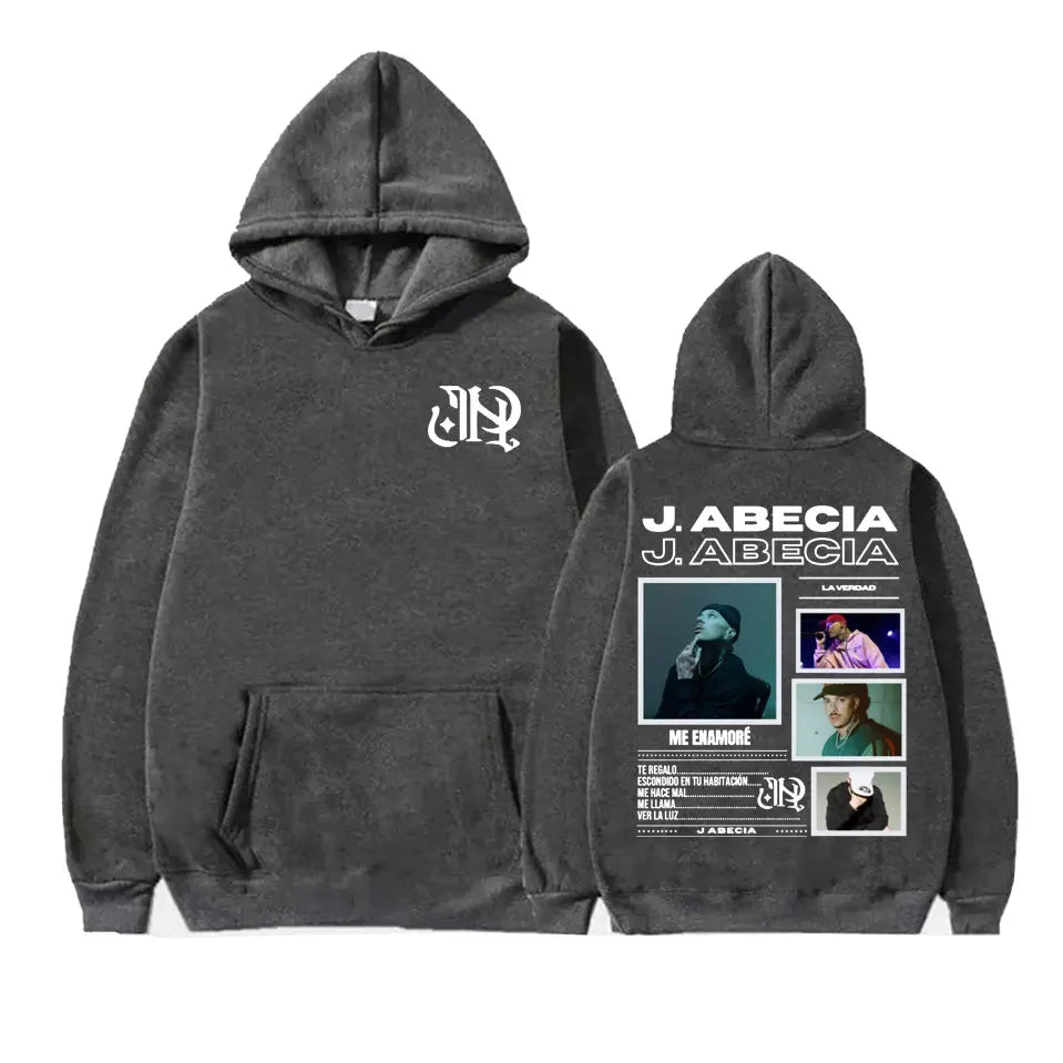 Rapper J Abecia La Verdad Album Tour Hoodies Men Women Harajuku Hip Hop Music Sweatshirt Casual Long Sleeve Pullovers Streetwear