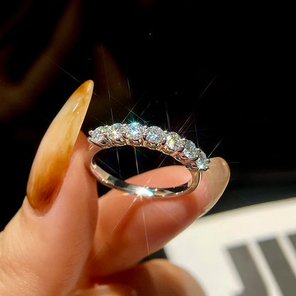 KNB 本物モアサナイトリング 925スターリングシルバー ダイヤモンドエタニティバンド 婚約指輪 結婚指輪 レディース ラグジュアリー高品質ジュエリー