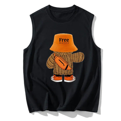 プラスサイズ 夏 メンズ タンクトップ ジム フィットネス スポーツベスト ラウンドネック Tシャツ メンズ ノースリーブ シャツ カジュアルトップス 男性服 110-200kg