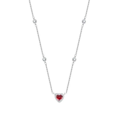 TY 0.8CT モアサナイト 925 スターリングシルバー ネックレス レディース ハートペンダントネックレス Dカラー 輝くファインジュエリー ラボダイヤモンド