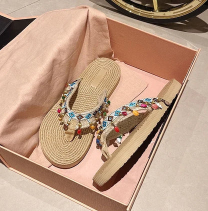 Woman Slippers Low Heel Shoes For Women On Beach Sandals Non Slip Slides Wholesale Bulk Sale Unique Comfortable And Elegan Price