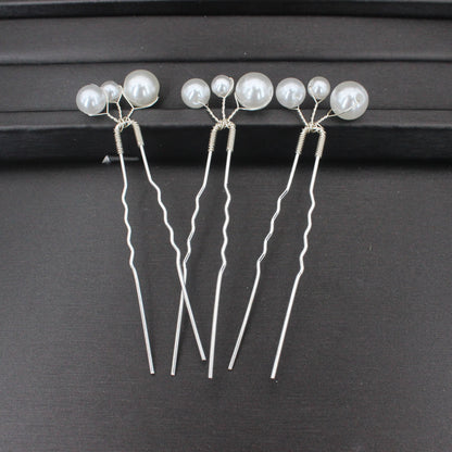 Bridal Wedding Hair Accessories Rhinestone Hair Pins Forks for Women Pearl Hairpins Bride Headpiece Party Jewelry Gift Dropship
