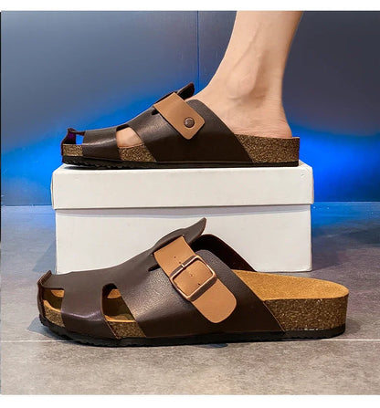 Fashion designer sandals for men-High quality beach shoes comfy non-slip slides luxury slippers free shipping
